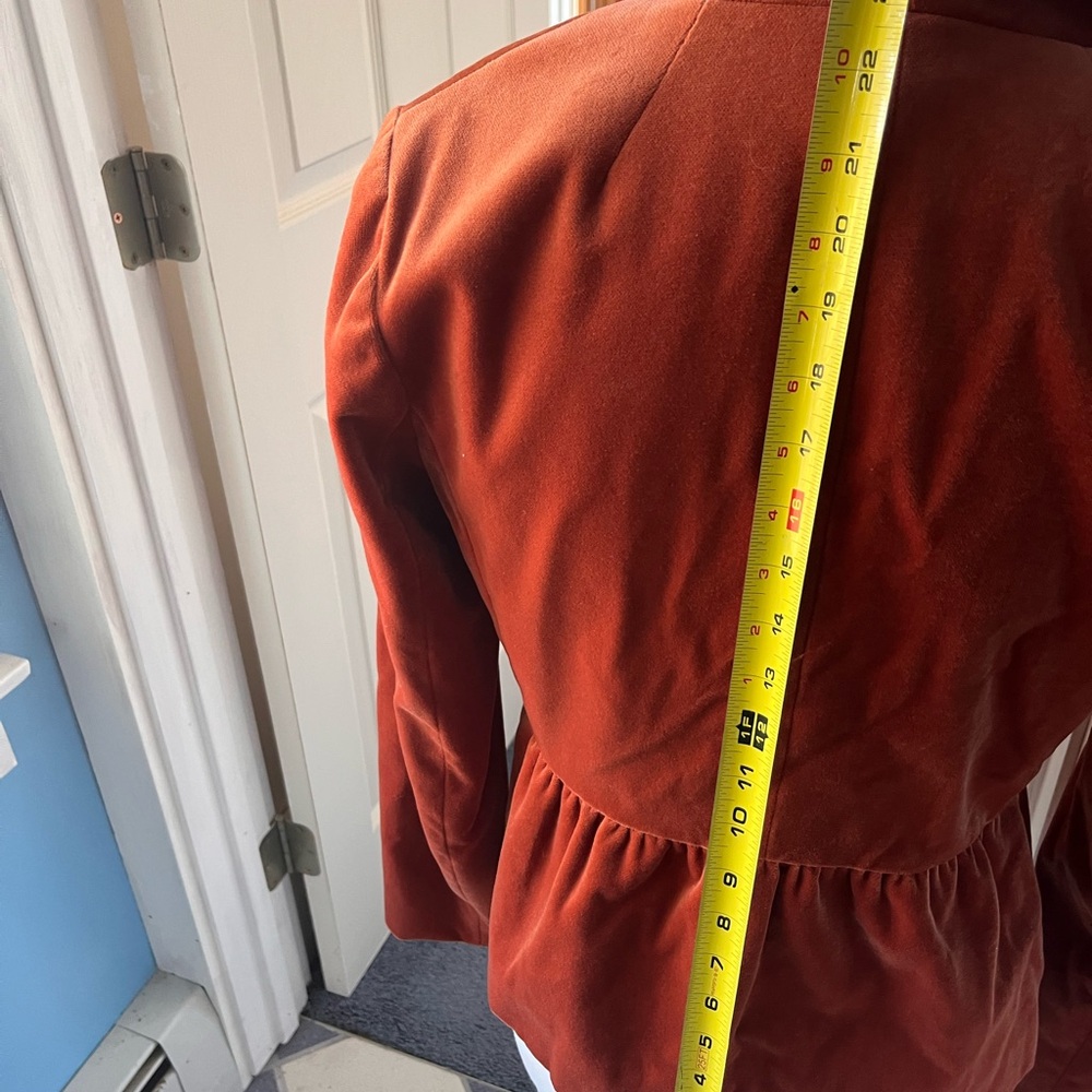 J Crew Rust Velvet Blazer - Picture 5 of 7